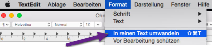 Anleitung Reiner Text